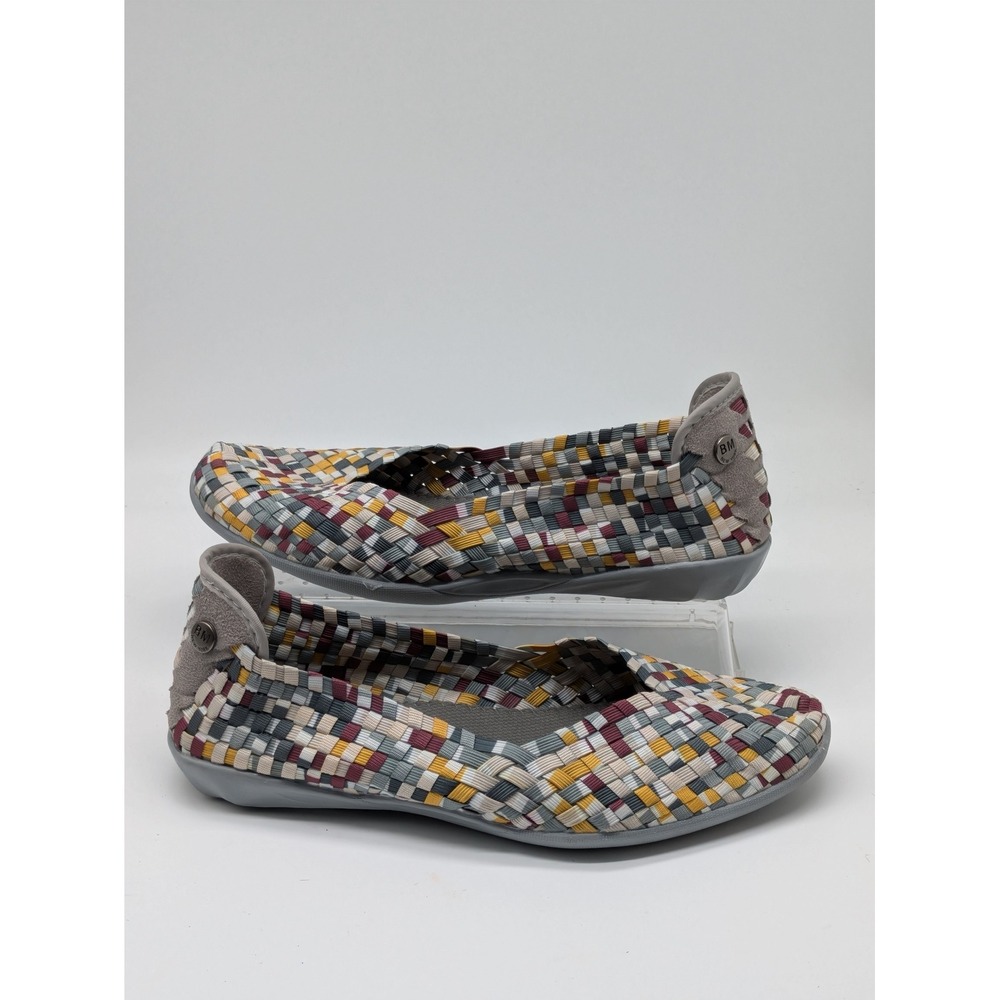 Bernie Mev Woven Stretch Ballet Flats EU 38 US 7.5 8 Gray Multicolor Comfort